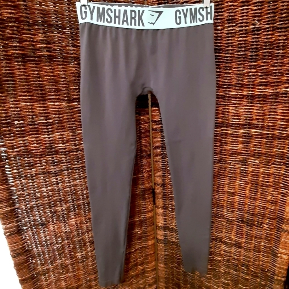 Gymshark Seamless Workout Leggings Yoga Athletic Grey Blue Size Medium